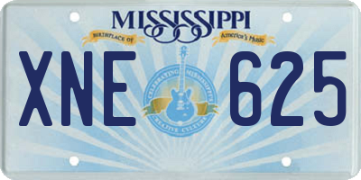 MS license plate XNE625
