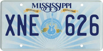 MS license plate XNE626