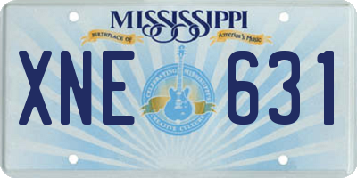 MS license plate XNE631