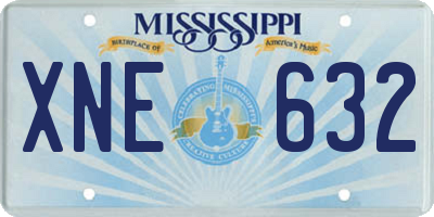 MS license plate XNE632