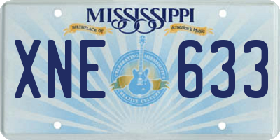 MS license plate XNE633