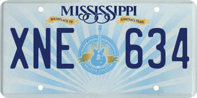 MS license plate XNE634