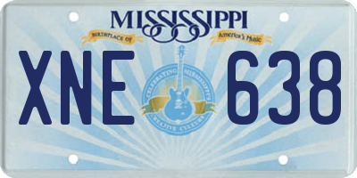 MS license plate XNE638