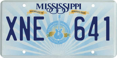 MS license plate XNE641