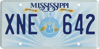 MS license plate XNE642