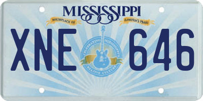 MS license plate XNE646