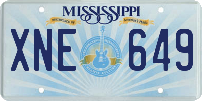 MS license plate XNE649