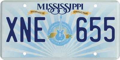 MS license plate XNE655