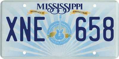 MS license plate XNE658