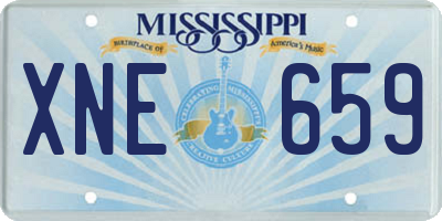 MS license plate XNE659
