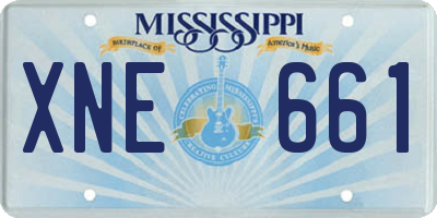 MS license plate XNE661