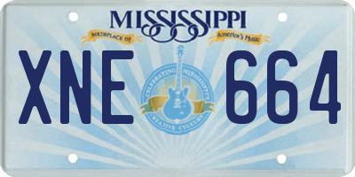 MS license plate XNE664