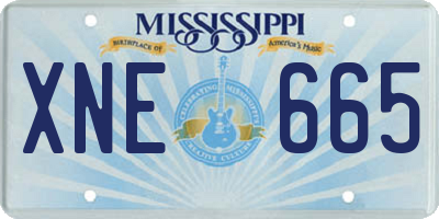 MS license plate XNE665