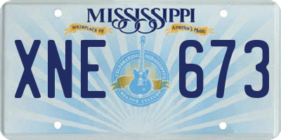 MS license plate XNE673