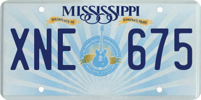 MS license plate XNE675