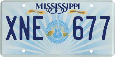 MS license plate XNE677