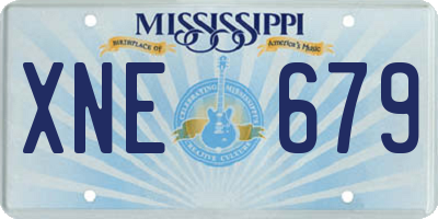 MS license plate XNE679
