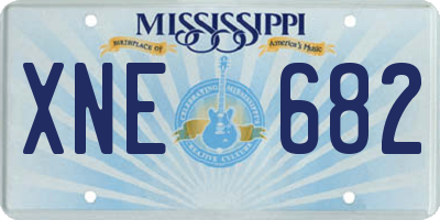 MS license plate XNE682