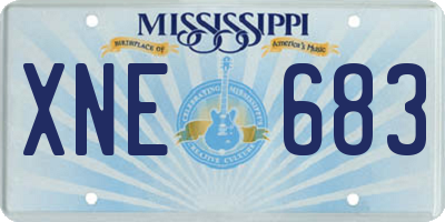 MS license plate XNE683