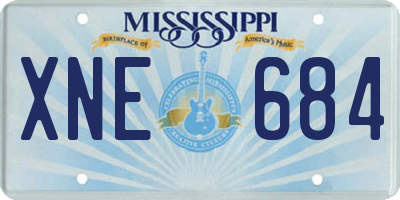 MS license plate XNE684