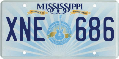 MS license plate XNE686