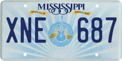 MS license plate XNE687