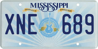 MS license plate XNE689