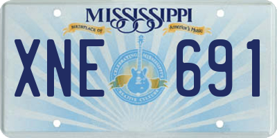 MS license plate XNE691