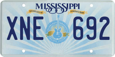 MS license plate XNE692