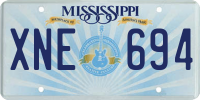 MS license plate XNE694