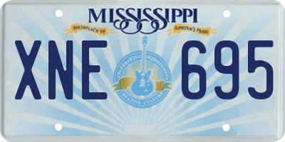 MS license plate XNE695