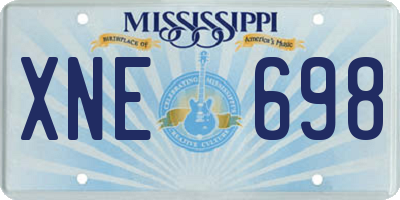 MS license plate XNE698