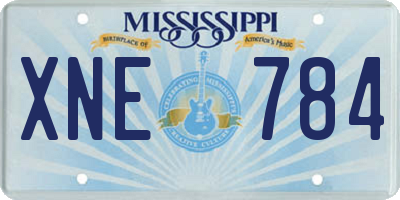 MS license plate XNE784