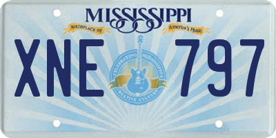 MS license plate XNE797