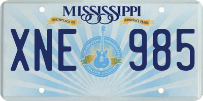 MS license plate XNE985