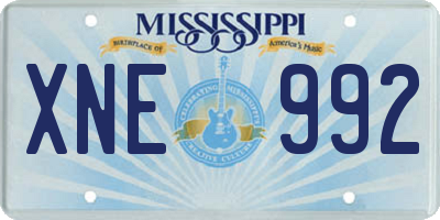 MS license plate XNE992