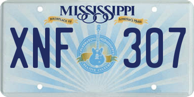 MS license plate XNF307