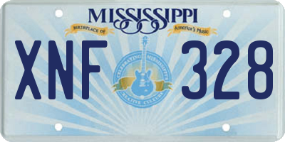 MS license plate XNF328