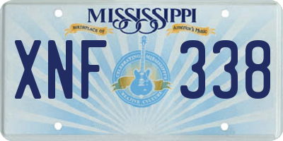 MS license plate XNF338