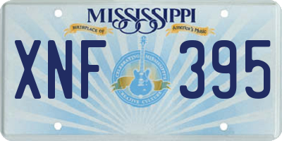 MS license plate XNF395