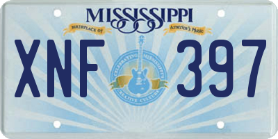 MS license plate XNF397