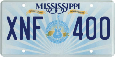 MS license plate XNF400