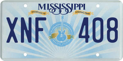 MS license plate XNF408