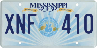 MS license plate XNF410