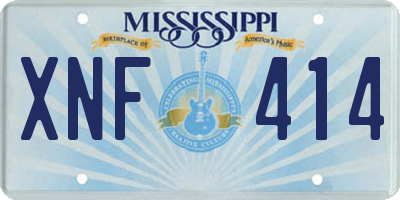 MS license plate XNF414