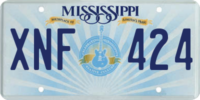 MS license plate XNF424