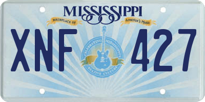 MS license plate XNF427