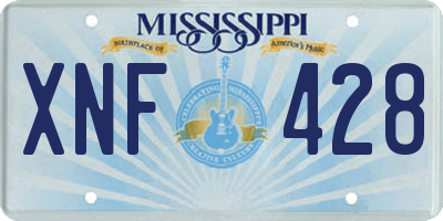 MS license plate XNF428