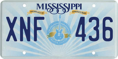 MS license plate XNF436
