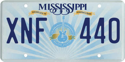 MS license plate XNF440